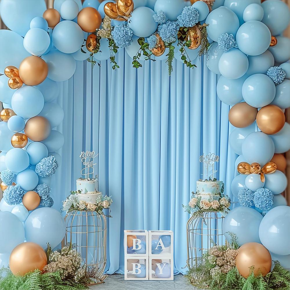 Backdrop Curtain Drapes Wrinkle-Free Polyester Fabric for Birthday Baby Shower Parties Photo Photography Wedding Decoration