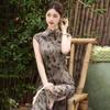 Kolsuz milli tarz yeni Çin Suzhou uzun cheongsam geliştirilmiş genç 1011 yeni kadın yüksek kalite günlük yaz