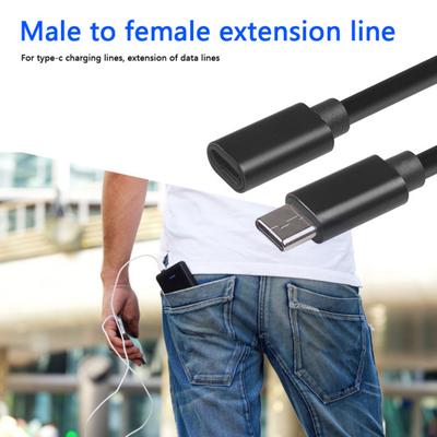 כבל מאריך Type-C זכר לנקבה אוניברסלי רב-תכליתי 480Mbps USB-C כבל טעינה אספקת חשמל