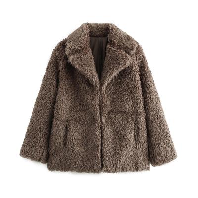 European and American Style French Design Fashionable Versatile Fur Coat for Women
