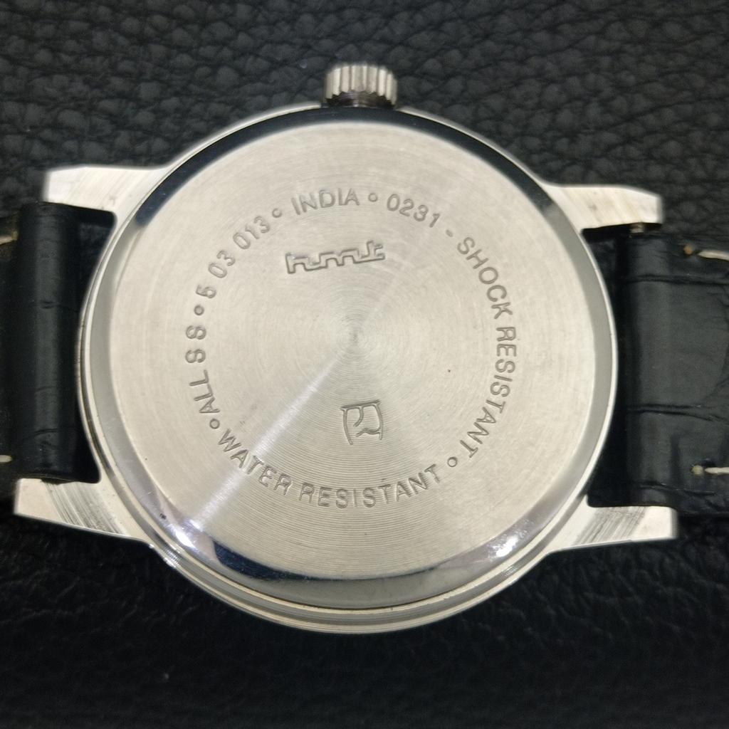 VINTAGE HMT CHIRAG HAND-WINDING INDIAN MENS SILVER COLOR DIAL WATCH A703034-1 R212-a703034