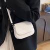 Exquisite Stitching Bag Women PU Leather Shoulder Stylish Satchel with Detachable & Adjustable Purse Strap Crossbody Saddle for Commuting Dating Party
