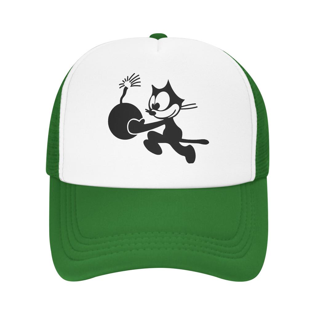 Retro Cartoon Comedy Felixed The Cat  Trucker Hats Trucker Cap Trucker Cap Adjustable Snapback Caps Mesh Baseball Caps