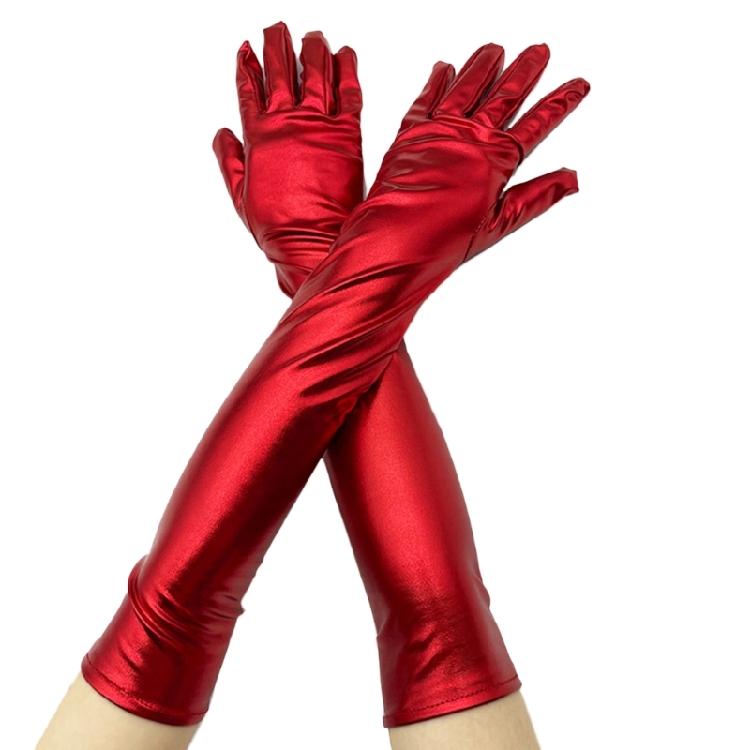 Long Punk Gloves Long Faux Leather Gloves Women Pole Dance Gloves Dance Gloves