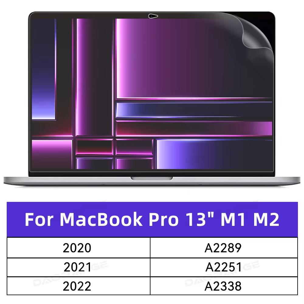Screen Protector for MacBook HD Soft Film for Air 13 inch M1 M2 Pro 11 13 14 15 16 inch Touch Bar Max Cover Guard Accessories 4