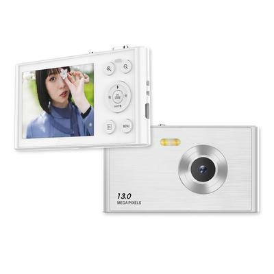 Smukły aparat 13MP z wideo 5K 16x Cyfrowy Kompaktowy Cyfrowy 1cm Lekki Kompatybilny z kartą MicroSD Wsparcie, Autofokus, Zoom, Wbudowane ładowanie Type-C,