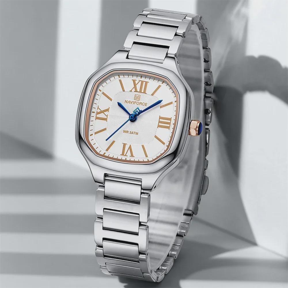Waterproof Women Watch Quartz Elegant Lady Wristwatch Casual Steel Bracelet Female Girl Clock Rectangle Dial