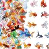 50 Goldfish PET Stickers - High-Def Patterns, Creative INS Style, Waterproof for Notebook, Desktop, Planner