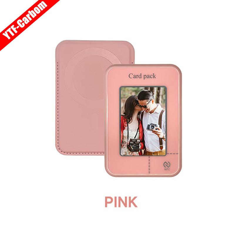 Mobile phone card holder ink screen NFC smart personality DIY card holder AI synthesis projection screen creative card bag E-ink Card Holder