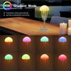 Cartoon Dancing Jellyfish Night Light RGB Gradient Color Bedside Lamp Voice Control Type-C Rechargeable LED Night Light for Kids Bedroom Home Decor