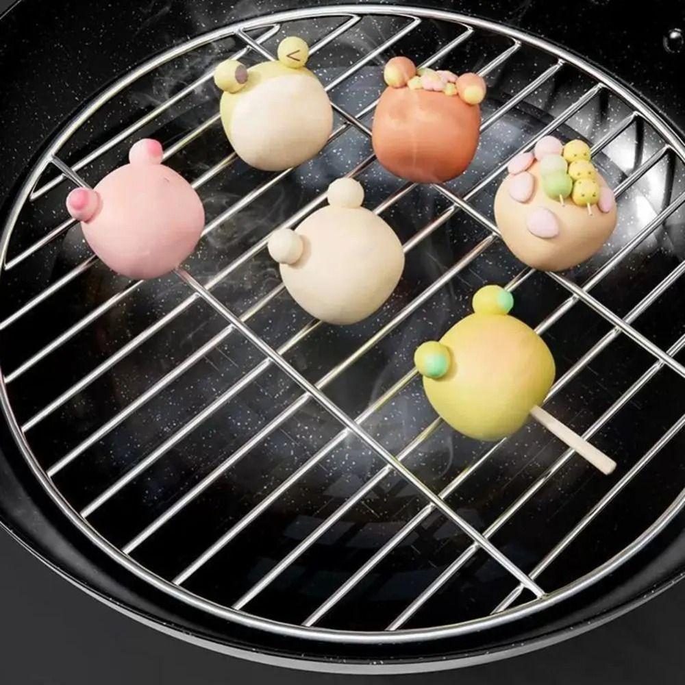 With Handles Barbecue Grill Wire Grid Extra Thicken Stainless Steel Steam Rack Charcoal Grill