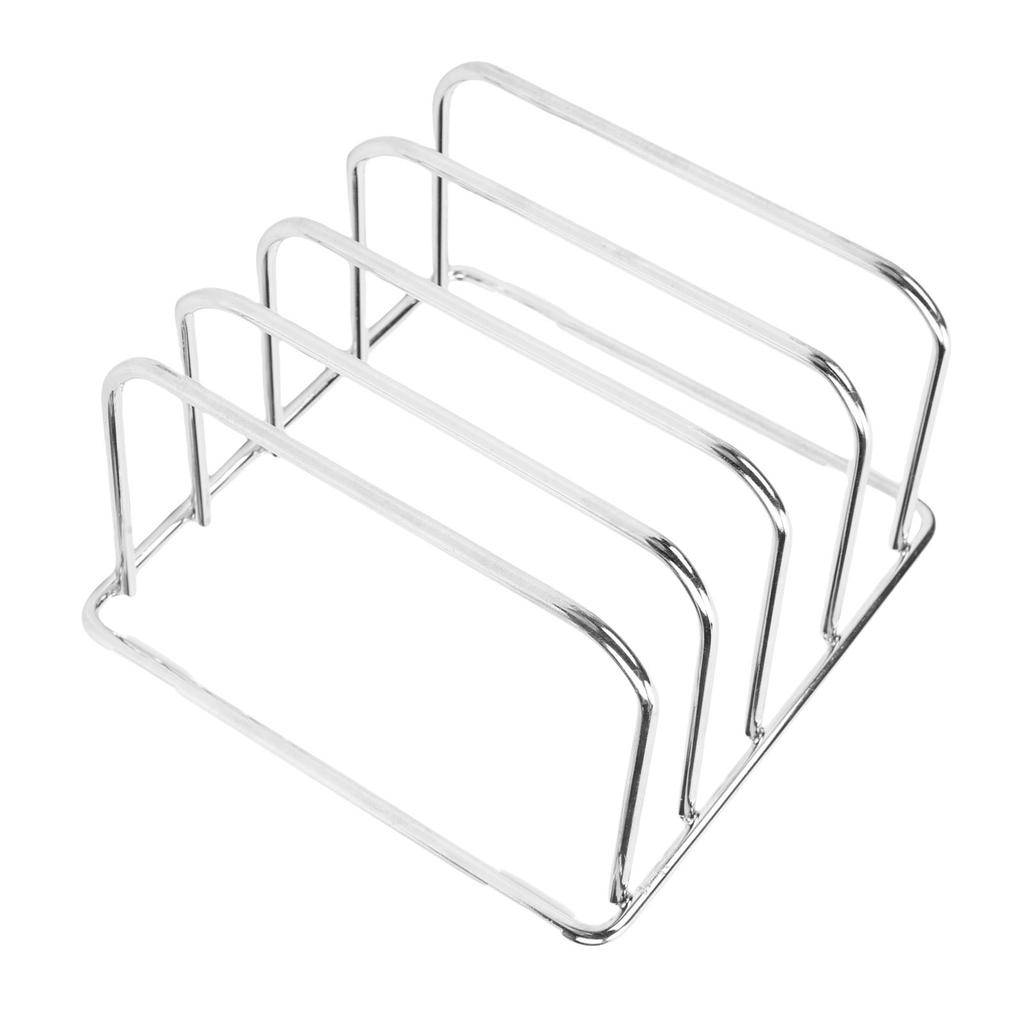 Stojan na krájecí desky Nerezový držák na krájecí desky 4 slotový úložný držák na kuchyňskou desku