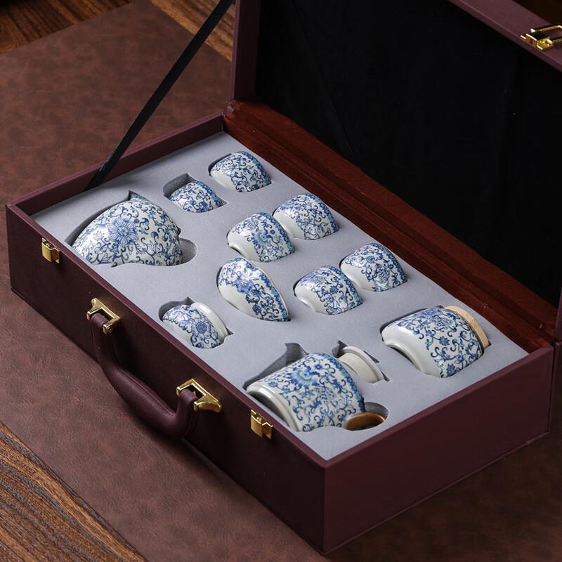 Ru Kiln Intertwined Lotus Ceramic Tea Set