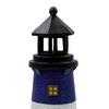 Lighthouse Ornaments Solar Powered with Rotating Light Effect Ornament Waterproof Resin Garden Decor for Lawn Patio Balcony