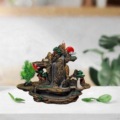 Mountain Waterfall Backflow Incense Burner Desk Decoration Home Decor Handicraft Tabletop