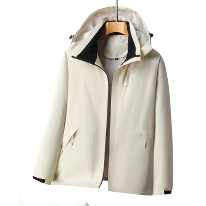 Spring and Autumn New Jacket Men's and Women's Same Windproof Removable Hat Collar Loose Casual Jacket Jacket