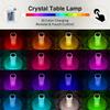 Crystal Rose Table Lamp, Remote Control & Touch Bedside Lamp, LED Night Light, Dimmable Bedside Lamp, USB Rechargeable, for