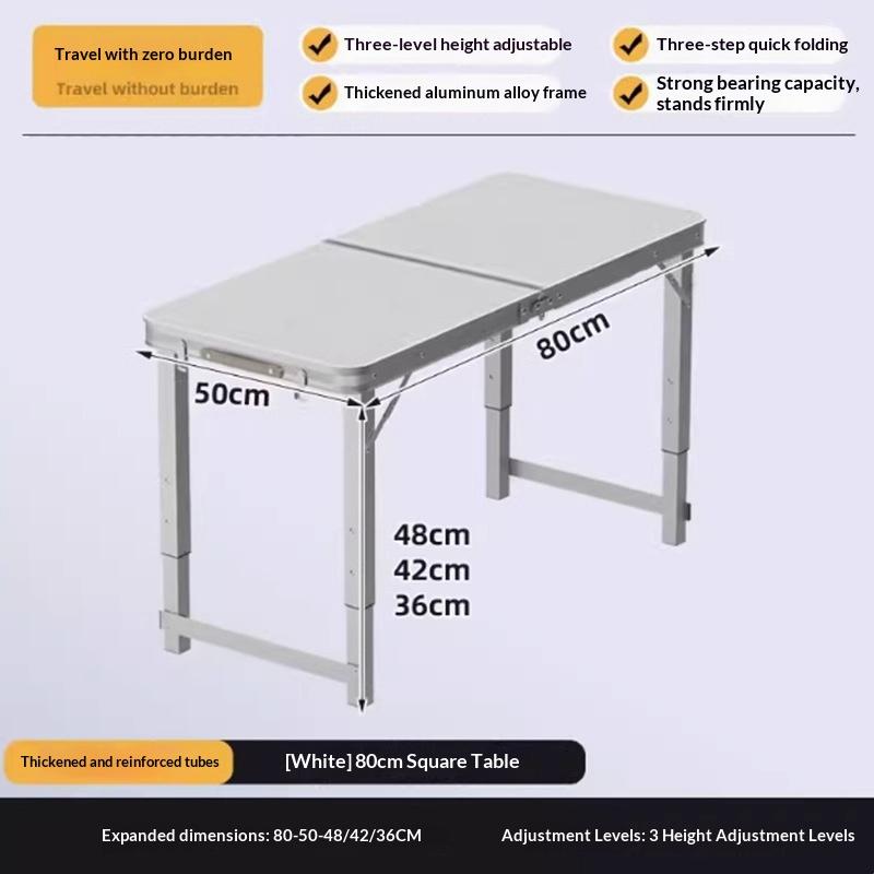 

Outdoor Portable Folding Table And Chairs Set for Camping Picnic Work Stall Lightweight Travel Table with Stool