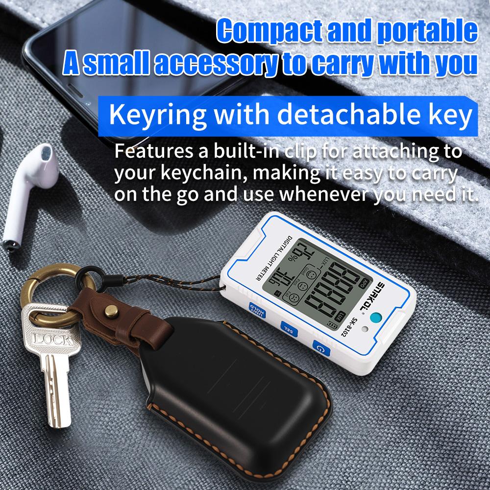 SNAKOL SK-8100/8101/8102 Mini Digital Lux Meter with Temperature and Humidity Monitoring Type-C Charging Portable Lux Meter