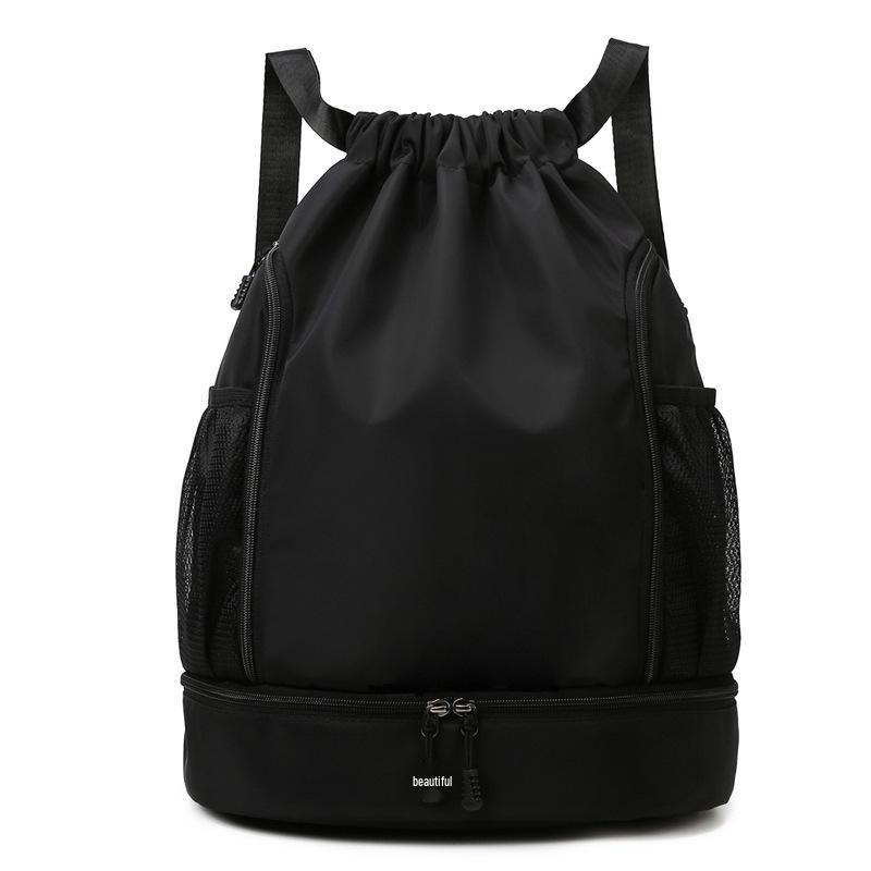 Men's Large Capacity Basketball & Swimming Drawstring Backpack - Portable Student Schoolbag with Logo Printing Option