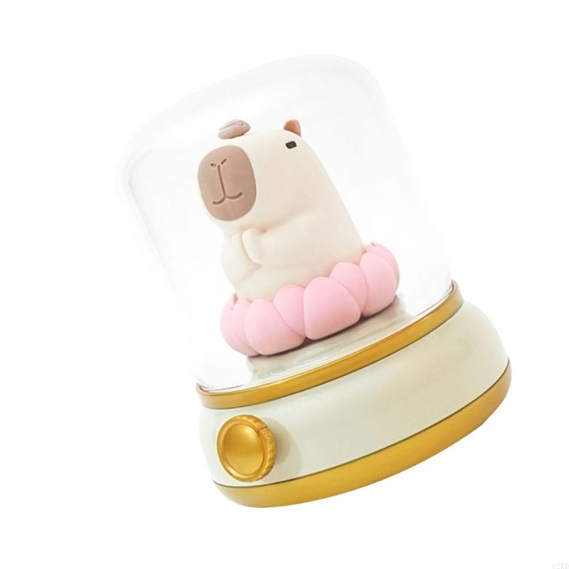 62KD Cartoon Capybara Kerosene Night Light Rechargeable Silicones Night Light Shower Lamp Room Decoration for Kids and Adults