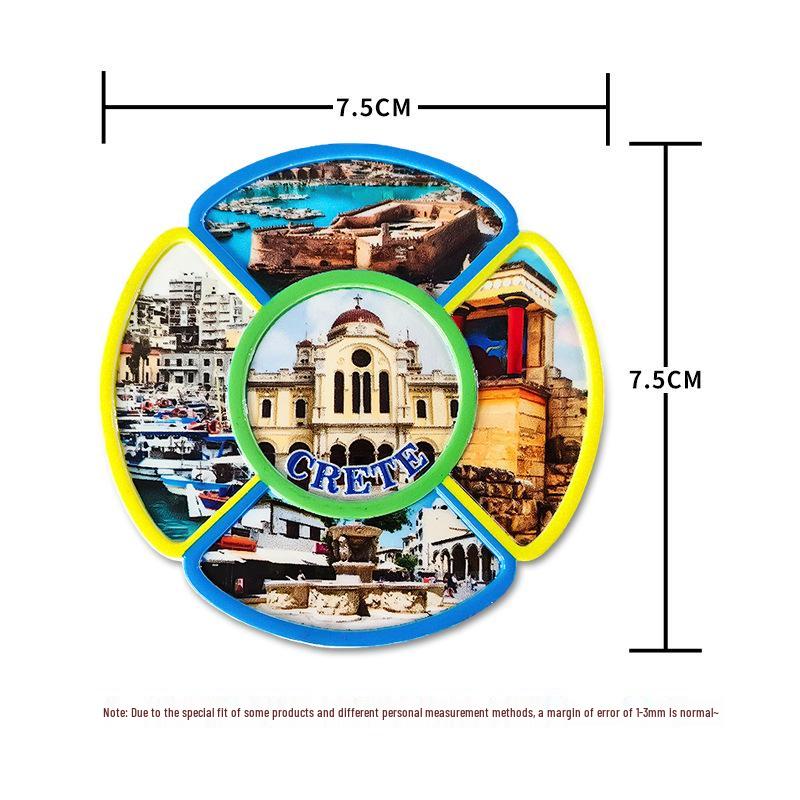 Магнит на холодильник Греция Эгейское море Премиум: Сувенир Санторини и Крита