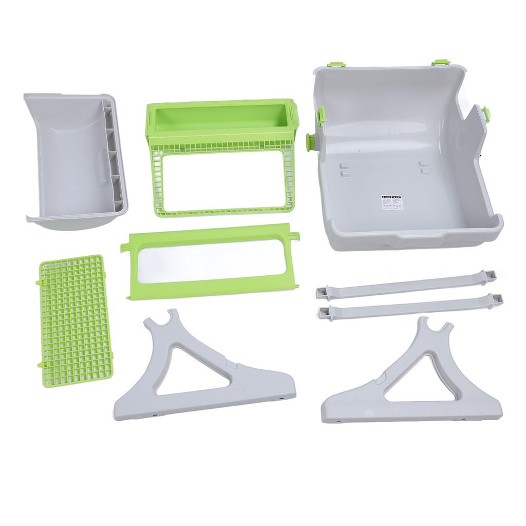Self Cleaning Cat Litter Box PP Plastic Easy Assembly Tipping Bucket Style Semi Automatic Large