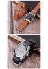 Handmade Retro Wiped Color Genuine Leather Watch Strap, 20/22mm