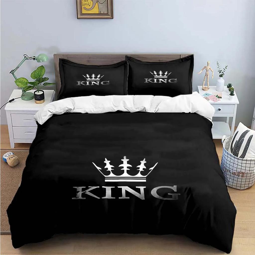 Het Rea Mode King Queen Sängkläder Set Singel Twin Full King Size Söta Djur Sänglinne Vuxna Tonåringar Sovrum Lyxig Gåva