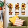Schmetterling Sonnenblume Holzbrett Malerei Schlafzimmer Arbeitszimmer Heim Hintergrund Verschönerung Wandaufkleber