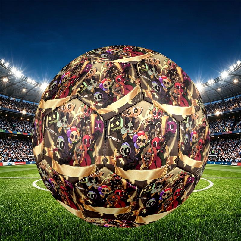 Dandy's World Print Size 5 Soccer Ball, PU Wear Resistant Football for Match Training and Daily Practice, Birthday Gift for Soccer Fans