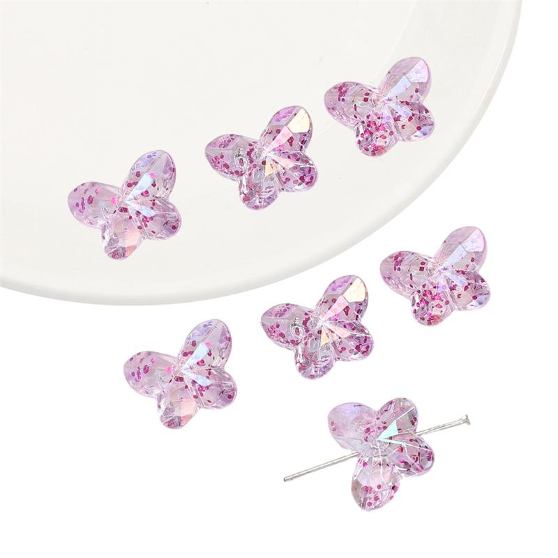 

500 г акриловые бусины с покрытием цветной зеленый лук розовый жемчуг бабочка подвески бусины для DIY браслет ожерелье ювелирные изделия изготовление 18x14mm 500g фиолетовый