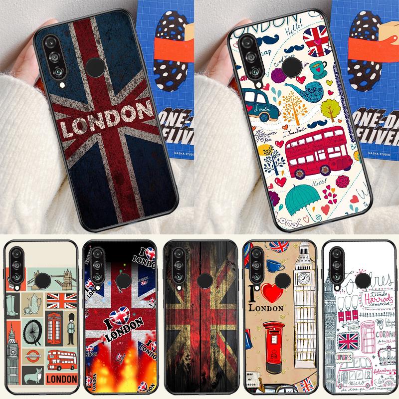 London Bus England Big Ben For Huawei Nova 12s 12i 11i 8i 9 10 SE Y91 Y90 Y60 Y70 Y72 Y61 P20 P40 P30 Lite P60 Pro Case