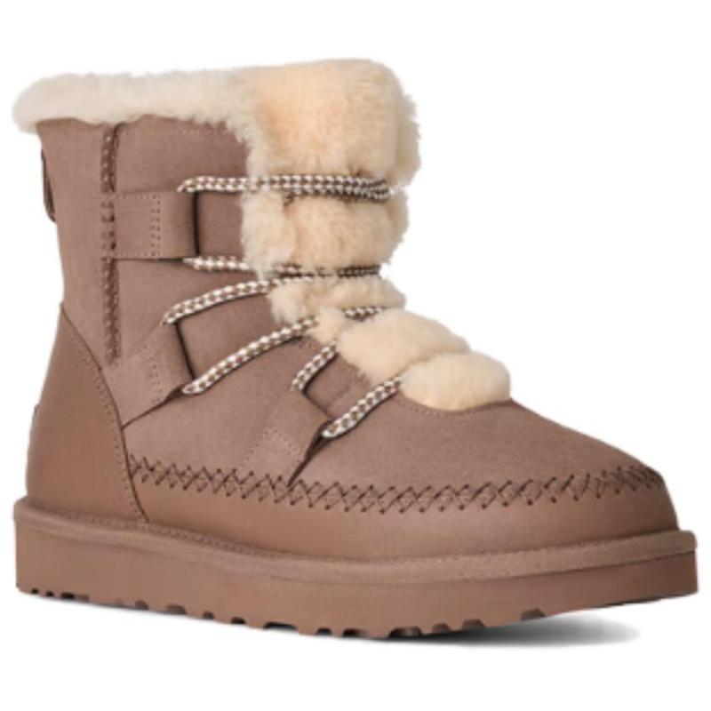 UGG Klassische Neuheit Kurze Schneestiefel Damen Rentier Braun Sneakers 1174574-CRBO