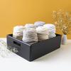 Aufbewahrungsbox - Creative Deco - Schwarz - 40x30x13cm - Naturholz - Griffe Inklusive