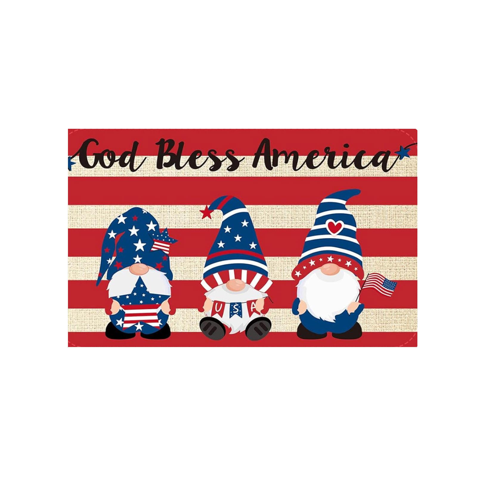 

Домашний дверной коврик, коврик для дома и улицы, коврик для входной двери для наружного крыльца, входные коврики на День независимости, патриотическое украшение One Size