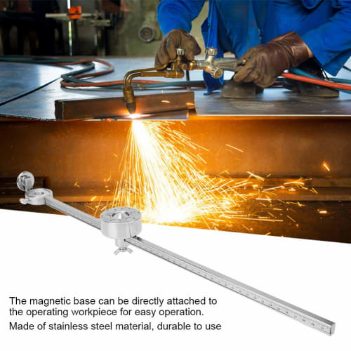 Hilitand Stainless Steel Torch Compass Roller Guide G01-100 Oxygen Welding Cutting Tool with Scale Ruler