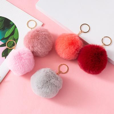 Colgante de bola de peluche de conejo 8CM Equipaje de señora Colgante de llavero de peluche Accesorios para bolsos Regalos