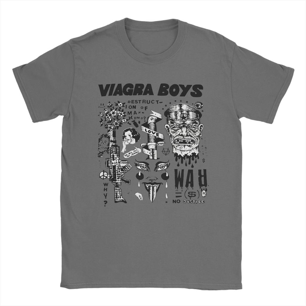 Viagra Boys T Shirt Summer Vintage T-Shirts 100 Cotton Popular Tshirt For Men Short Sleeve Casual Tees