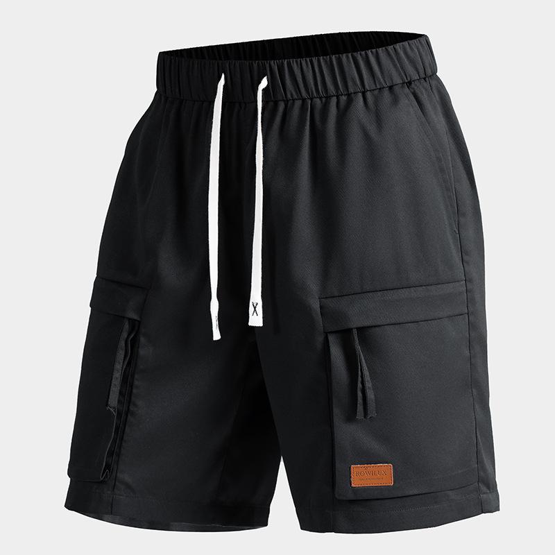 Men Summer Beach Shorts Casual Drawsting Shorts Multi-pocket Cargo Shorts Male Short Pants