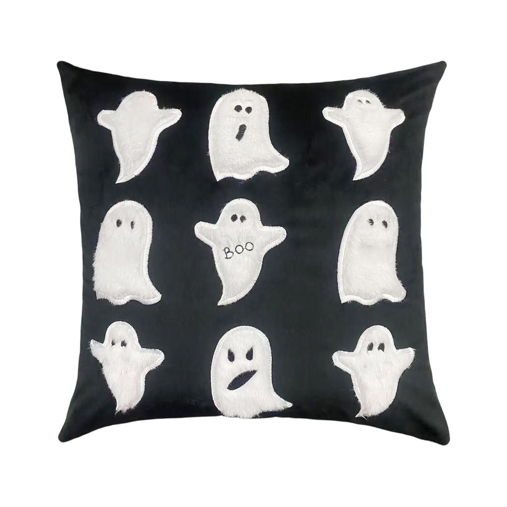 Halloween Plush Embroidered Pillowcase Living Room Sofa Party Decoration
