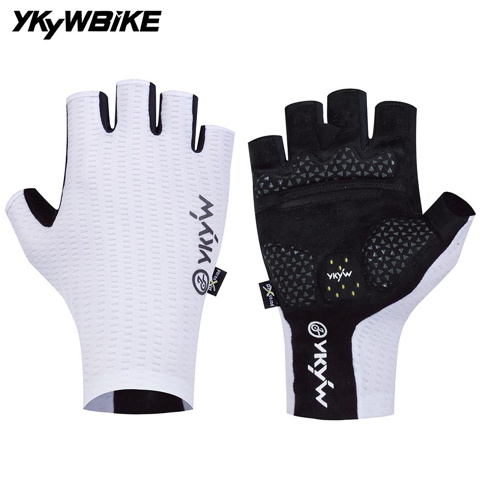 YKYWBIKE 2026 Cycling Sports Gloves PORON XRD Sponge Summer Road Bike Gloves Shock-Absorbing Bicycle MTB Half Finger Gloves 6