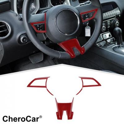 3Pcs Car Steering Wheel Panel Cover Trim Decor Bezels Kit For Camaro 2010-2011