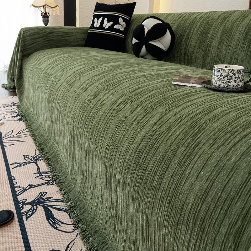 Nordisch Licht Effen Bankkussen Chenille Antislip Kattenkrabbestendig Deken Vier Seizoenen Universele Bankhoes 180x180cm