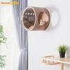 Cat Hanging Wall Climbing Scratching Products Solid Wood Cat Scratching Tree Tower Hanging Bed Wall Pet Accessories