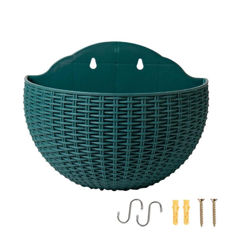 Flower Pot Exquisite Wall-mounted Plastic Wall Hanging Basket Flowerpot for Outdoor Garden Home Decor