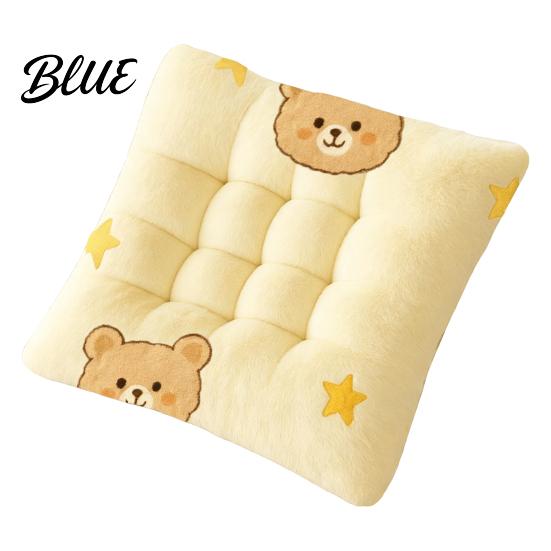 Winter Warm Seat Protector Plush Chair Cushion Cute Cartoon Bear Floor 18" x Thickened Pad Non-slip Cozy Cushion for Office Dining Soft Cloud Feel