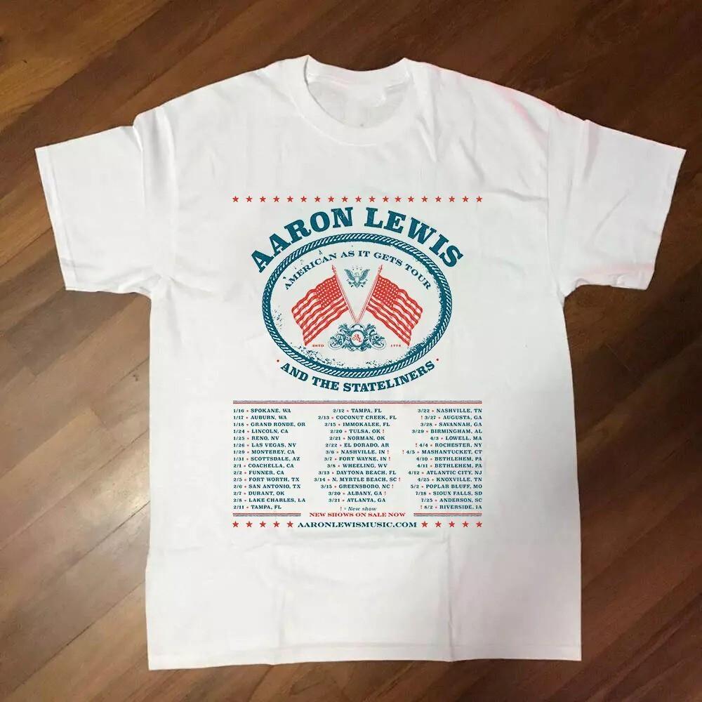 Футболка Aaron Lewis As It Gets Tour 2025 Полный размер S-5XL Унисекс Футболка M