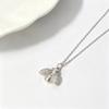 European & American S925 Sterling Silver Zircon Bee Pendant Necklace - Women's Fashion Light Luxury Clavicle Chain
