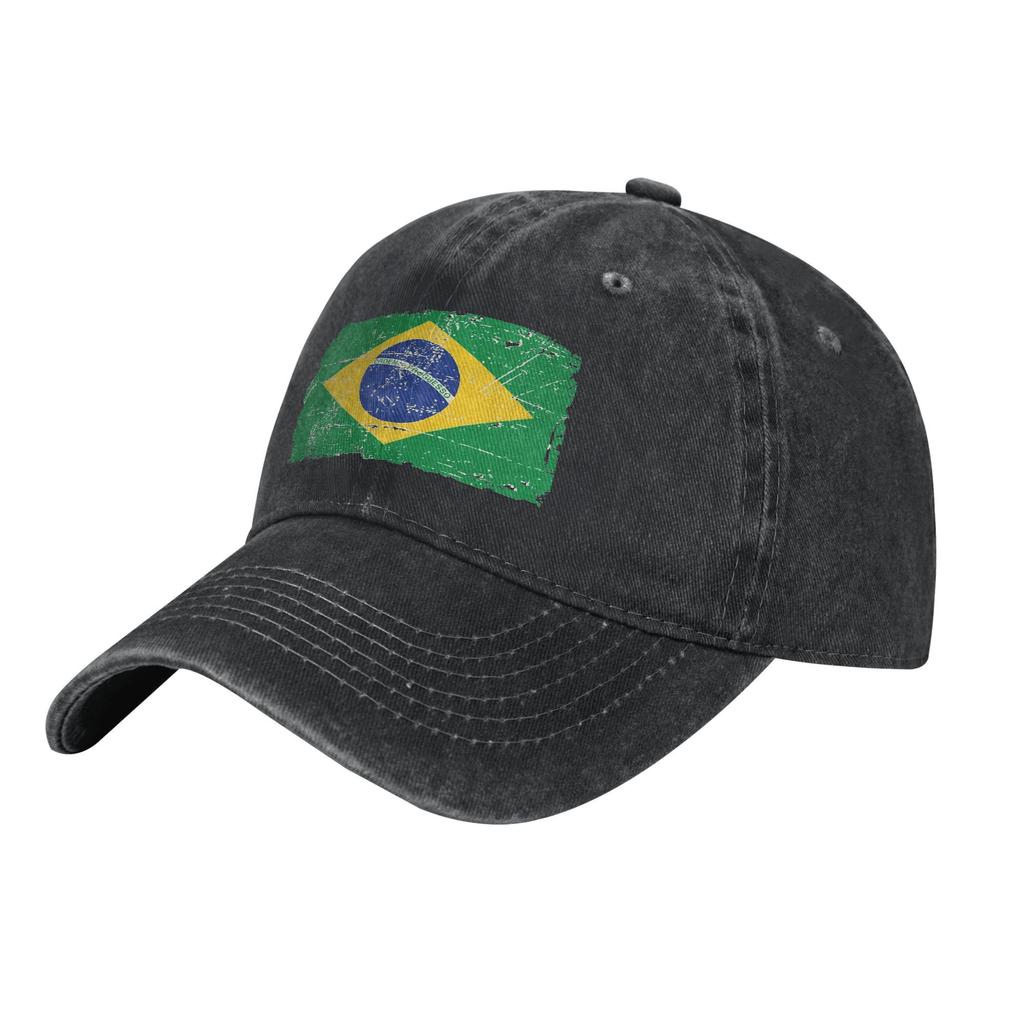 Brazil Flag Vintage Look Baseball Caps Vintage Distressed Washed Sun Cap Men Women Outdoor Running Golf Adjustable Fit Hats Cap